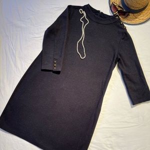 Talbots Sz Medium Navy,Long Sleeve Tunic Dress Sz M